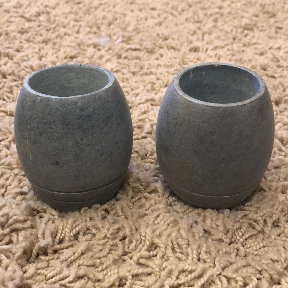 Soapstone Tulip Shot Glasses
